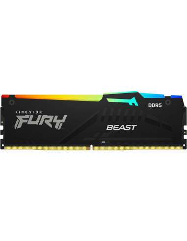 Memoria RAM DDR5 DIMM 2x32GB 5200MHz CL40, Kingston Fury Beast, Color Negro. KF552C40BBAK2-64