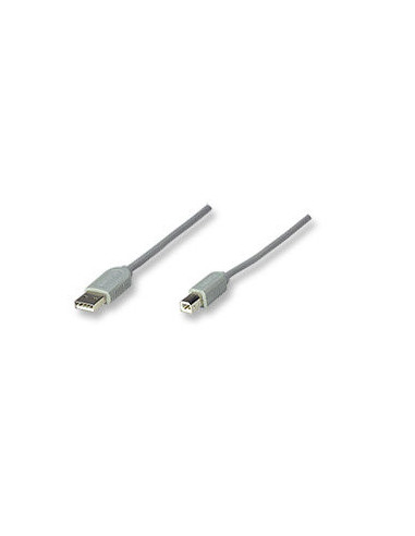 CABLE USB MANHATTAN 341028 - USB B, USB B, MACHO MACHO, 4, 5 M, GRIS