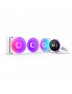 Disipador Liquido AIO NZXT Kraken Elite 360mm RGB V2 Blanco, LCD con Pantalla IPS,Ventiladores 3x120mm ARGB