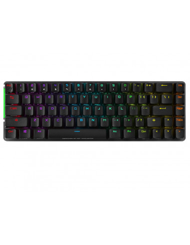 Teclado Gamer Mecanico Asus M601 Rog Falchion Inalambrico Usb-A Switch Mx Blue Ingles Negro   Rgb