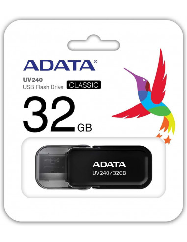 MEMORIA USB 2.0 ADATA 32GB UV240 NEGRO